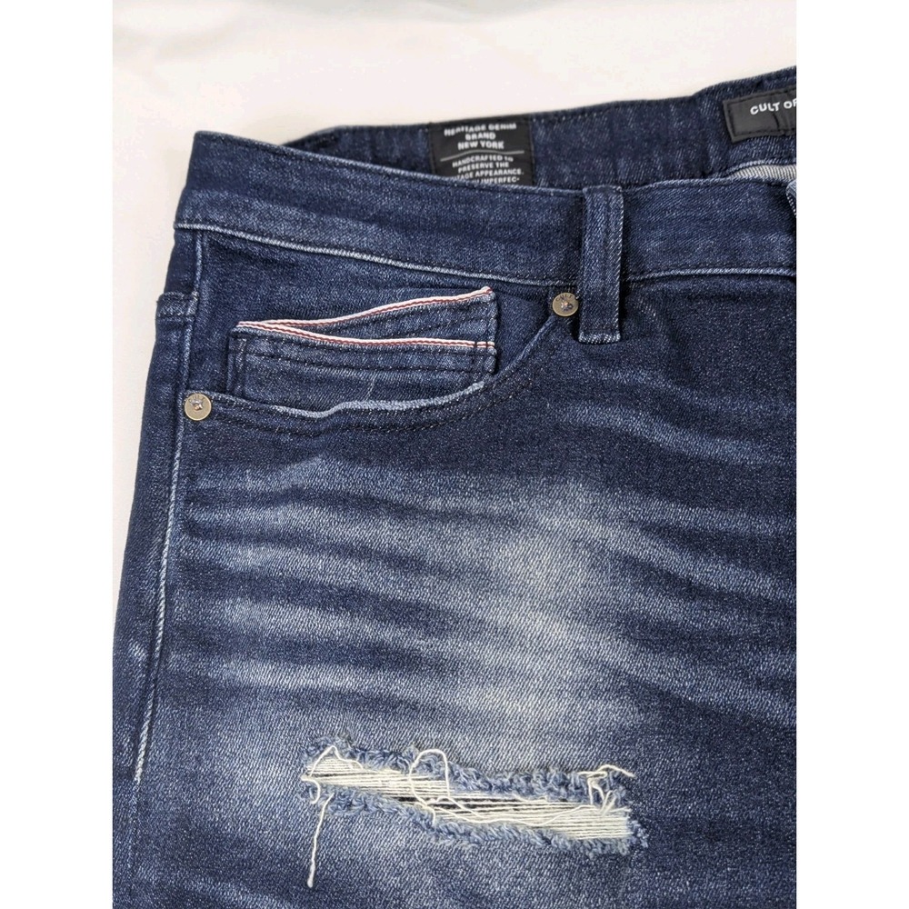 Cult of Individuality Vintage Heritage Jeans Mens 38x32 Punk Skinny‎ Dark Wash - Picture 6 of 14